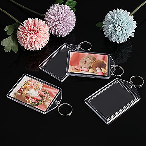 Acrylic Photo Insert Keychain Picture Acrylic Blank Custom Personalised Snap-In Photo Blank, 2 X 3 Inch (30) #TOP3