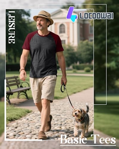 3 Pack Men's Big and Tall Baseball T-Shirts M-5xl Raglan Sleeve Crew Neck Casual Loose Tops Athletic Summer Tees4