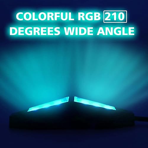 Miniatura 2 de Winunite 12 módulos de luces LED RGB de roca 24 LED de 210 grados de gran angular, modo de música impermeable, 29 colores cambiantes, modo de voz,