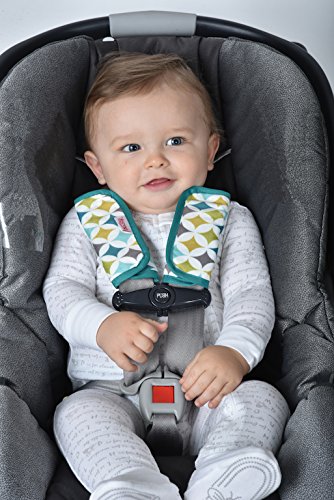 Nuby Car Seat Reversible Strap Covers 2 Pack, Green