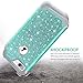 LONTECT for iPhone 8 Plus Case, iPhone 7 Plus Case Glitter Sparkle Bling Heavy Duty Hybrid Sturdy High Impact Shockproof Protective Cover Case for Apple iPhone 8 Plus/iPhone 7 Plus, Shiny Teal
