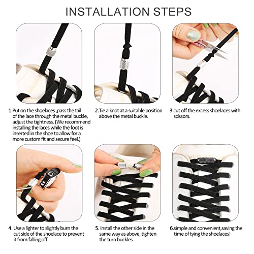Image of ZHENTOR Elastic Shoe Laces, Elastic No Tie Shoelaces for Sneakers, One Size Fits All Adults and Kids Shoes