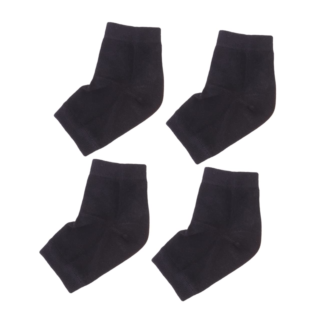 Beaupretty 6paires Chaussettes Anti-fissure Pour Talons Gel De Chaussettes Hydratantes Et Exfoliantes Pour Chevilles Noir