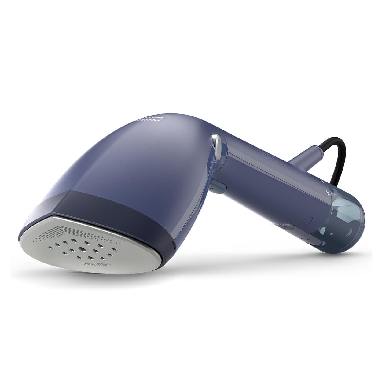 Philips Défroisseur à Main Série 7000 - Steamer 1500W, Vapeur 28g/min, Technologie OptimalTemp, Semelle Métal, Réservoir 100 ml, prêt en 30 sec, Pochette & gant, Léger 865g, Deep Azur (STH7020/20)