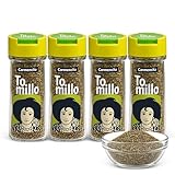 Sazonador Tomillo Carmencita, Ideal para carnes blancas, guisos, paellas y verduras, Aroma balsámico al integrarlo en una sopa de cebolla, Sin Gluten, Contiene 4 unidades de 25 g