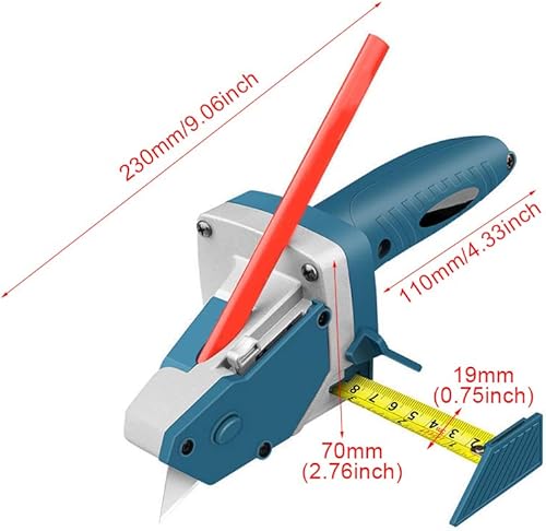 Miniatura 2 de Herramienta de corte de placa de yeso, herramienta de mano todo en uno con cinta métrica y cortador de utilidad, cortador de placas de yeso de