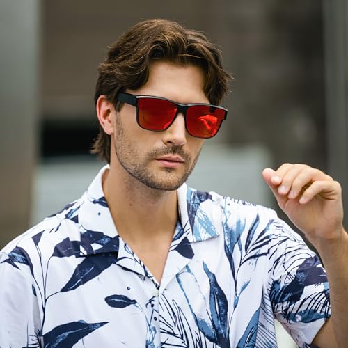 Image of URUMQI Polarized Sunglasses Fit Over Glasses for Men Women, Oversized Square Sun Glasses UV400 Protection