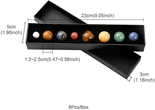 Miniatura 4 de Decoraciones de planetas del sistema solar  8 planetas originales rocas planetarias con curación de chakras y decoración de escritorio de oficina,