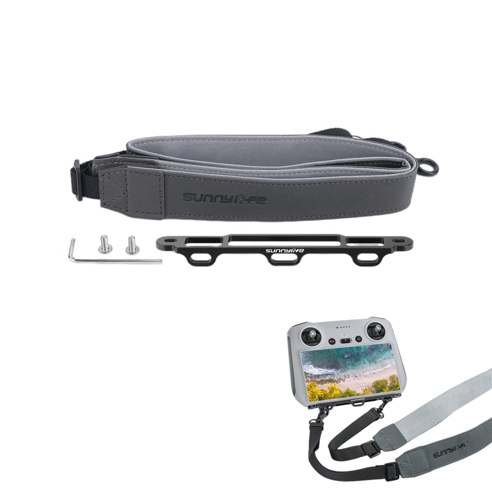 Taoke Adjustable Neck Strap for D JI RC Controller Free Disassembly PU Leather Shoulder Lanyard compatible with Mavic Mini 3 Pro