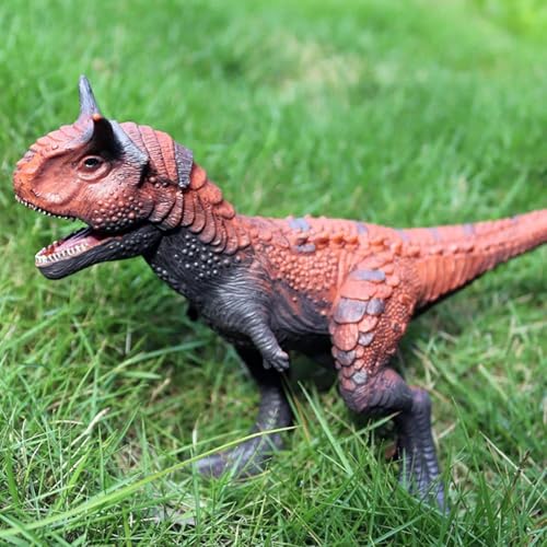 Image of Carnotaurus Realistic Dinosaur Toy with Movable Mouth Textured Dinosaur Figure Prehistoric Animal Creatures Educational Toy for Kids & Adults