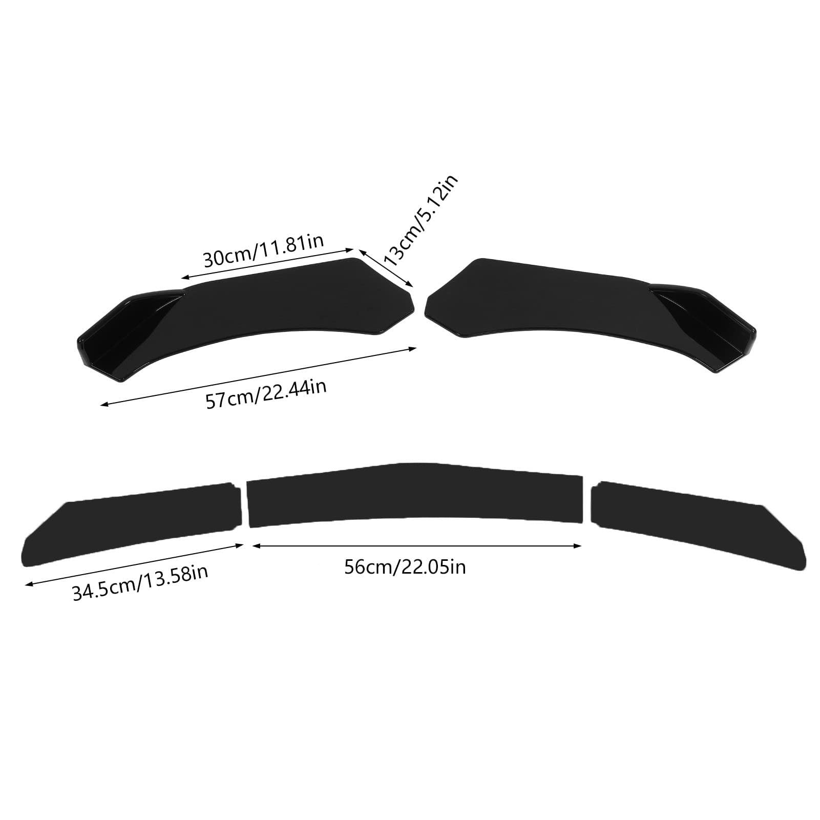 5 pz Paraurti Anteriore Lip Splitter, Paraurti Anteriore Lip Body Kit Universale Lip Splitter Spoiler Diffusore Canard Protector Per Auto