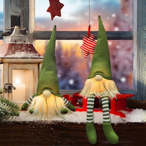 Weihnachtswichtel Figuren 2 Stück, Weihnachtsdeko Innen Fenster...