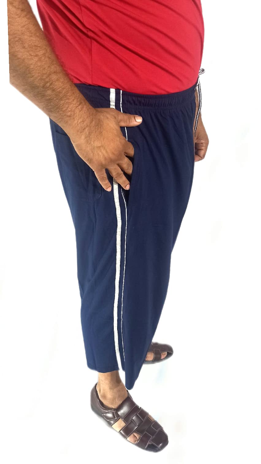 Mens Cotton Three by Fourth, 3/4, Capri, Three Quarter/Side Strips desine/Three Mobile Pockets one Zipper Lock Pocket-picture-51