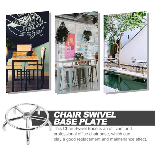 Base pivotante pour chaise de bar robuste en aluminium au design scientifique - 8