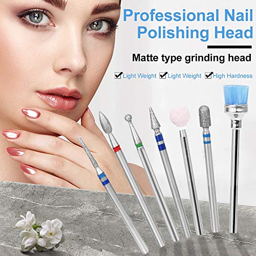 RMENOOR Nail Drill Bits 7 Stücke Nagelfräser Bits Set Keramik Nagelbohrer Aufsatz Diamant Fräser Nägel Nagelfeilen… – Bild 4