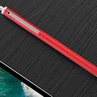 sourcing map 5pcs 2 in 1 Penna Touch Screen Telefono Resistivo Penna Stilo In Lega di Alluminio con Resistenza Punte Capacitive Universale, Rosso