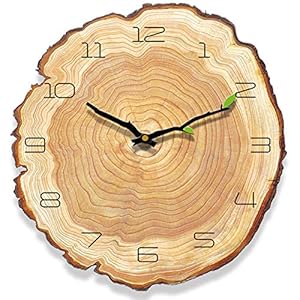 Yoillione Rustieke houten wandklok vintage klok voor woonkamer,Franse unieke keukenklokken Shabby Chic klok Romeinse…