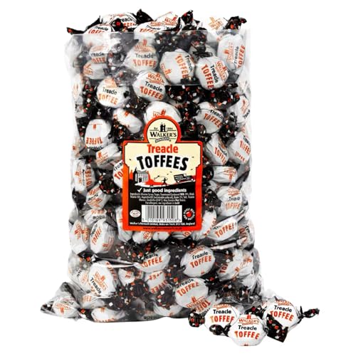 Walkers Nonsuch Treacle Toffees Individually Wrapped Traditional British Sweets Made with Black Treacle 500g
