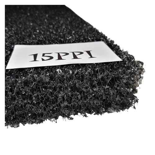 水槽用マルチサイズ生化学コットンスポンジフィルター | ブラックフォーム水槽アクセサリー 魚の水槽と池(15PPI,50cmx25cmx3cm)