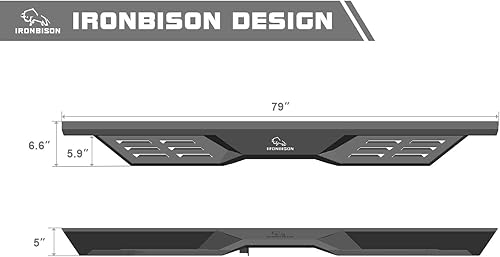 Miniatura 4 de IRONBISON Estribos compatibles con Chevy Silverado/GMC Sierra 1500/2020-2025 Silverado/Sierra 2500 3500 2019-2025 de doble cabina de 5 pulgadas,