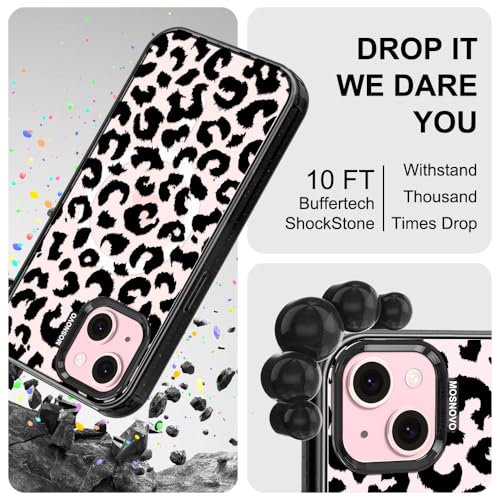 Protection antichoc iPhone 15 léopard noir compatible chargeur MagSafe - 5