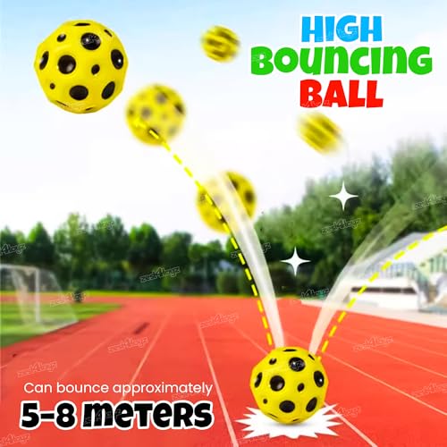 Image of Zest 4 Toyz Bouncing Moon Ball for Kids with Soft Rubber Stress Ball Set Playground Toy Best Gift for Boys and Girl - Pack of 1 (Random Color)