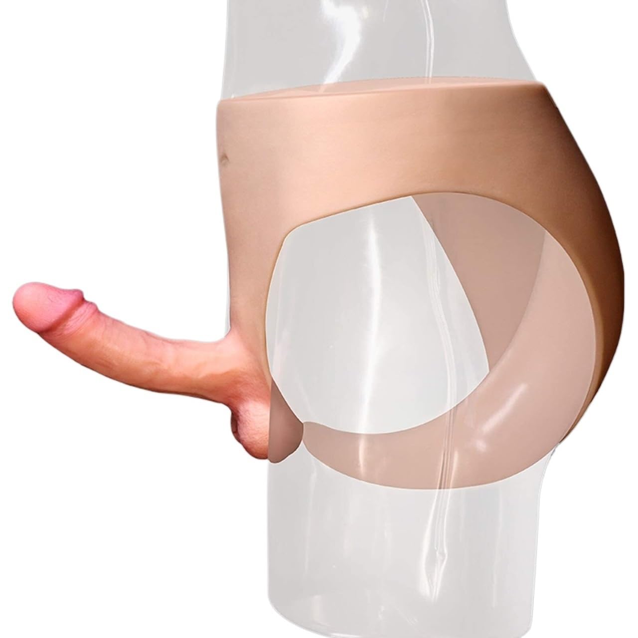 Silicone Large Dildo Lesbian Tools Gay Invisible Dildo, Panties Men's Hollow Penis, Women Men Anal Plug Wear Butt Plug Dildos Transgender