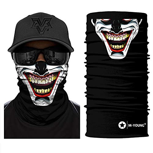 Image of Skull Face Sun Mask Half,Bandanas,Neck Gaiter, Headwear, Headband for Fishing, Hunting,Yard Work