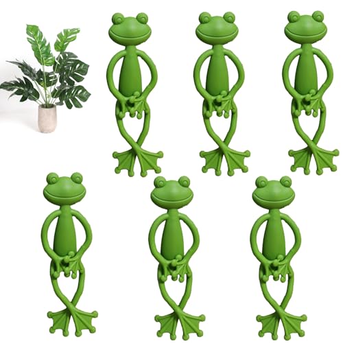 YVPSI 6pcs Frog Plant Stand Holder Support Frog Plant Holder Plant Propagation Buddy Climbing Fixture Clips Garden Clips for Indoor Outdoor Potted Climbing Plants Accessories