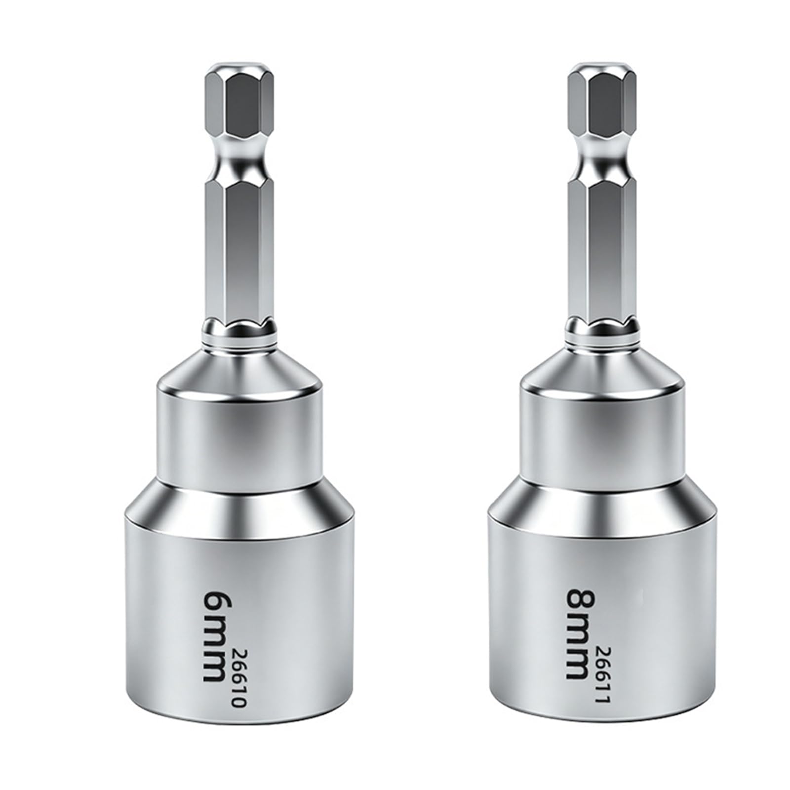 Newft 2 Piece Set Socket 6Mm / 8Mm 1 / 4Inch Hexagonal Shank Electric Drill Bit Socket Hexagonal Tool Nut Screwdriver Accessories Ceiling Installation Port Tool