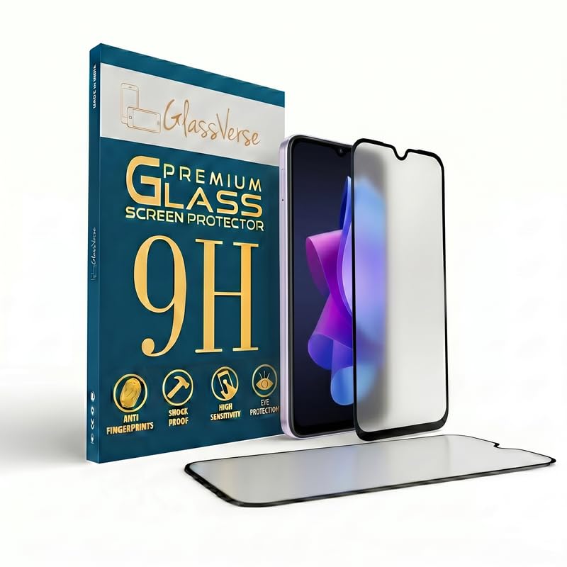 Image of GlassVerse Matte Tempered Glass for Tecno Pop 7 | Anti Glare, Smooth Touch Screen Protector, 9H Hardness, Edge to Edge, Case Friendly, Hassle-less Installation Kit Included. (Pack of 2)