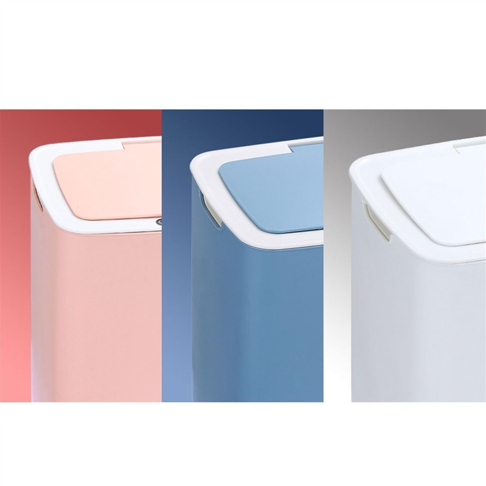 Papeleras para Cocina Pattumiera Automatica da 14 Litri for Uso Domestico, Bagno, Cucina, Cestino for Carta igienica, con Coperchio Cestino(C)