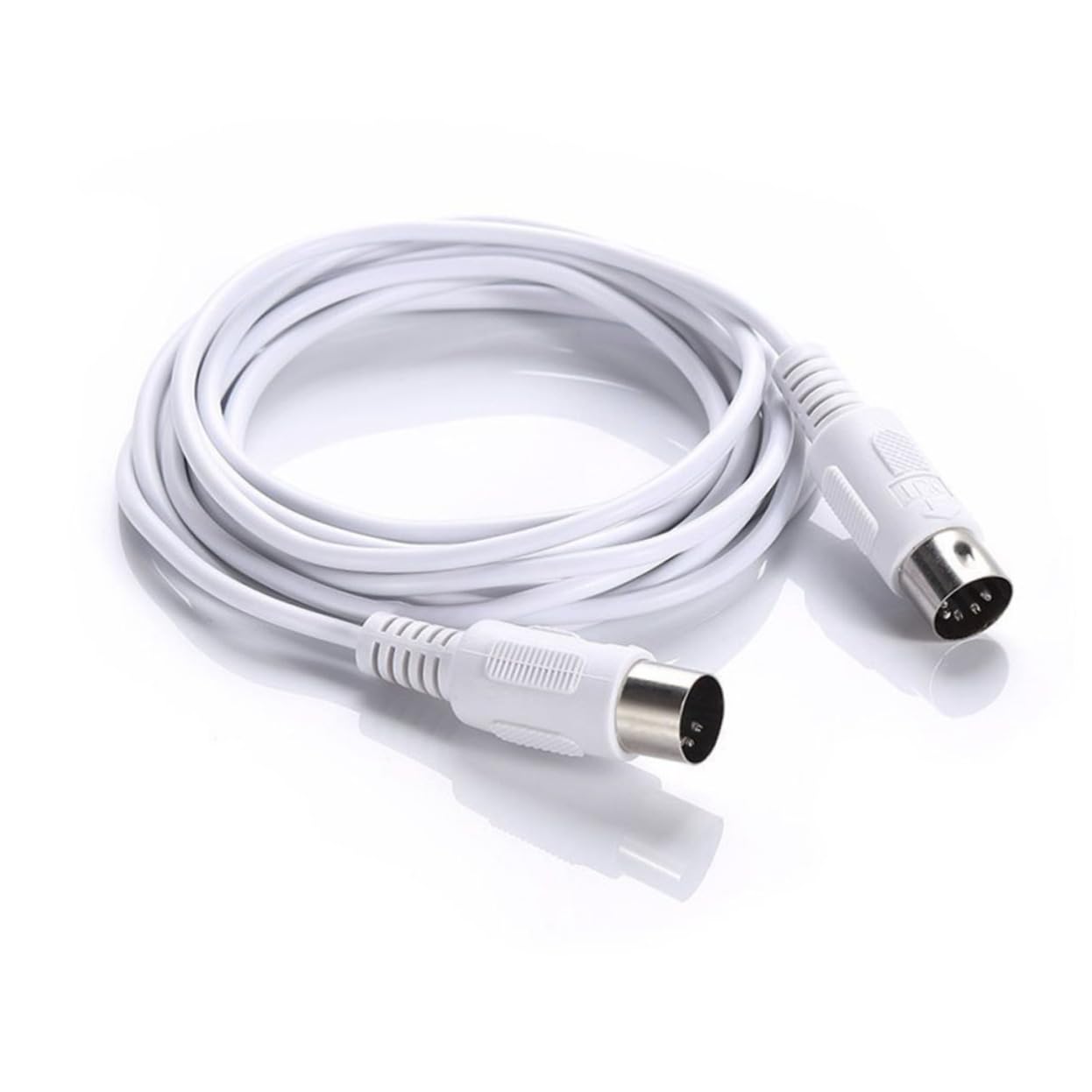 Yardwe Long-Lasting Midi Editing Extension Cord 1.5m Midi Keyboard Cable Cord for Electronic Keyboard to Computer Connection