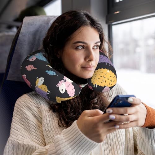 Almohada de viaje de espuma viscoelástica color negro miniatura 6