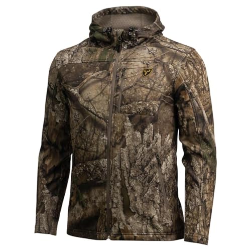 SCENTBLOCKER Shield Series Silentec Midweight Jacket, Camo Hunting Clothes for Men (RT APX, X-Large)