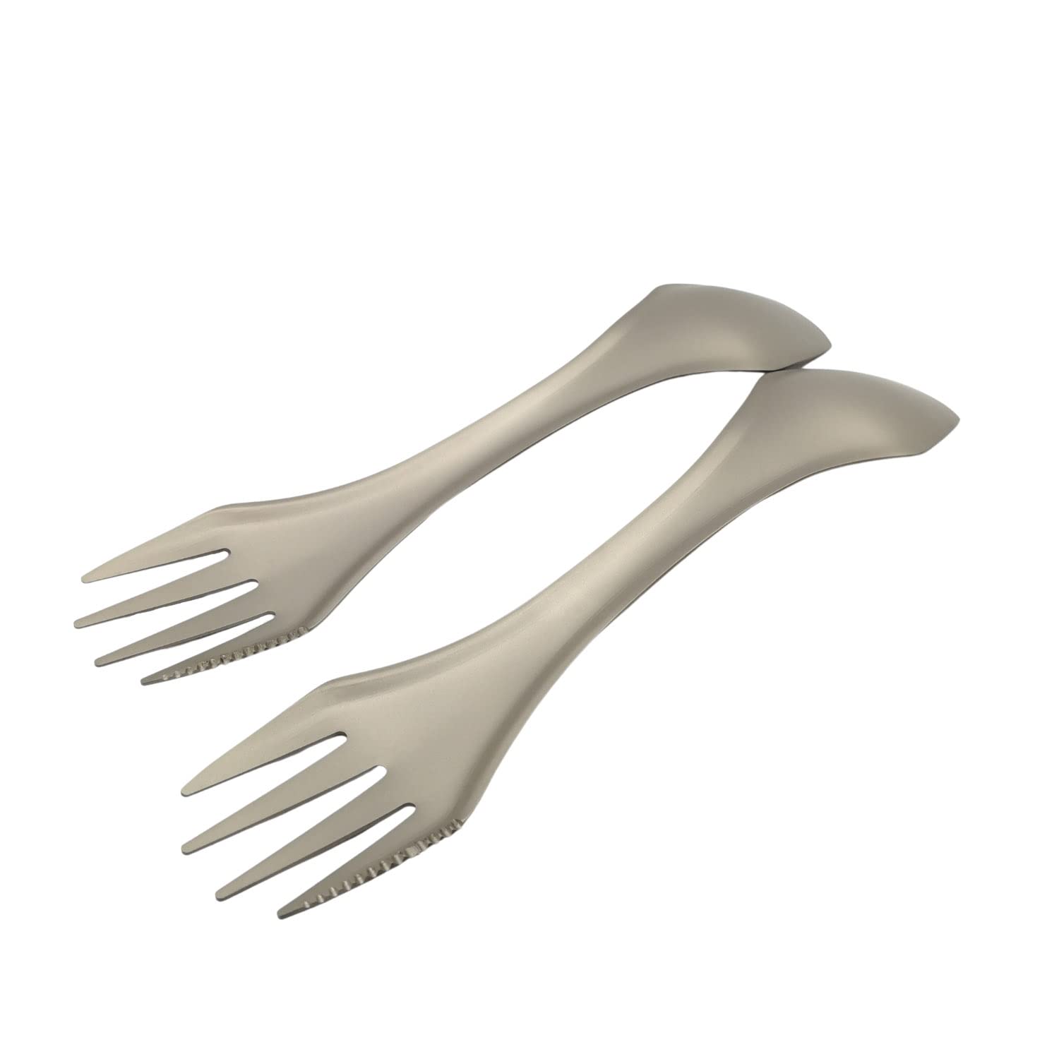 RISON Titanium 3-IN-1 Fork Spoon and Knife Flatware for Camping Backpacking Hiking Fishing or any other Outdoor Activities /Ultra Light & Premium Quality