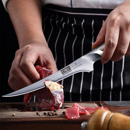 HOSHANHO Fillet Knife 7 Inch, Super Sharp Boning Knife in High Carbon Stainless Steel, Professional Japanese Fish Knives for Meat Poultry Cutting by HOSHANHO - Image 6