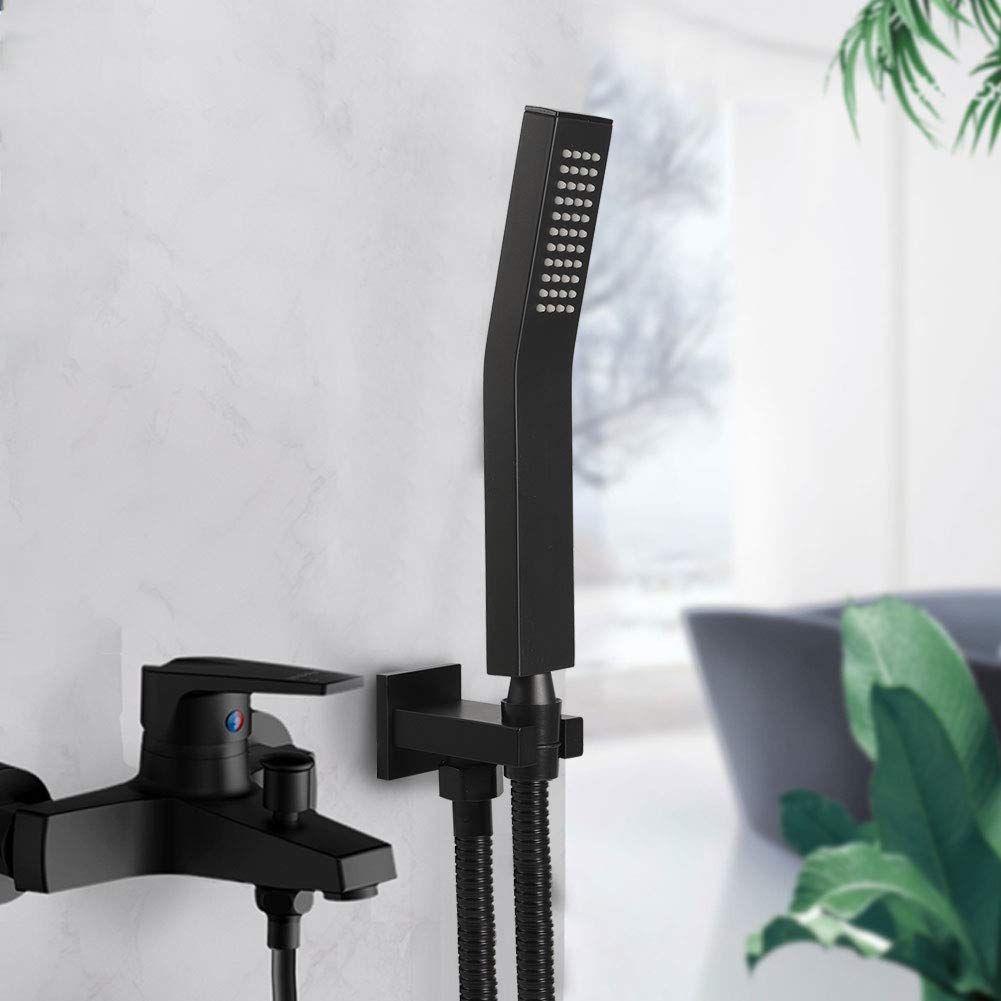 Soffione Doccia, G1/2pollice Kit Doccia per Soffione per Doccia con Soffione a Pressione per Bagno (Nero)