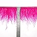 AWAYTR Ostrich Feather Trim Fringe - Satin Ribbon Dress Sewing Crafts Costumes Decoration Pack of 2 Yards (Rose red)