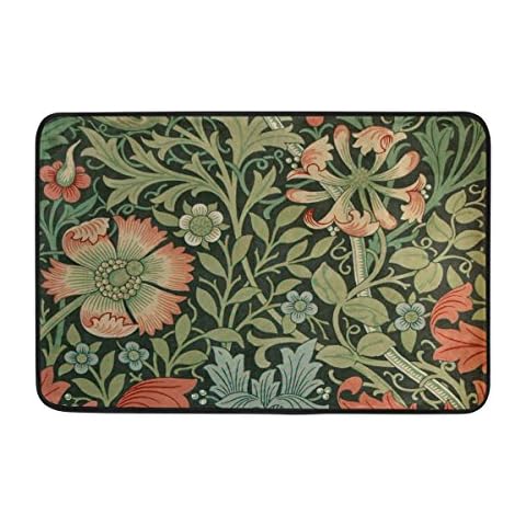 JSTEL William Morris - Felpudo Lavable para Interiores y Exteriores con Respaldo Antideslizante Cover