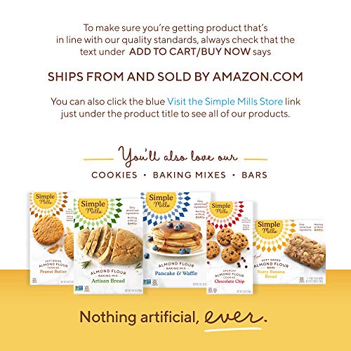 Simple Mills Almond Flour Crackers, Fine Ground Sea Salt - Gluten Free, Vegan, Healthy Snacks, 4.25 Ounce (Pack of 3)