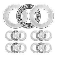 QUARKZMAN 5 Stück AXK2035+2AS Axialnadellager mit Unterlegscheiben, 20x35x4mm Chromstahl-Nadelrollenlager, P5 (ABEC 5)