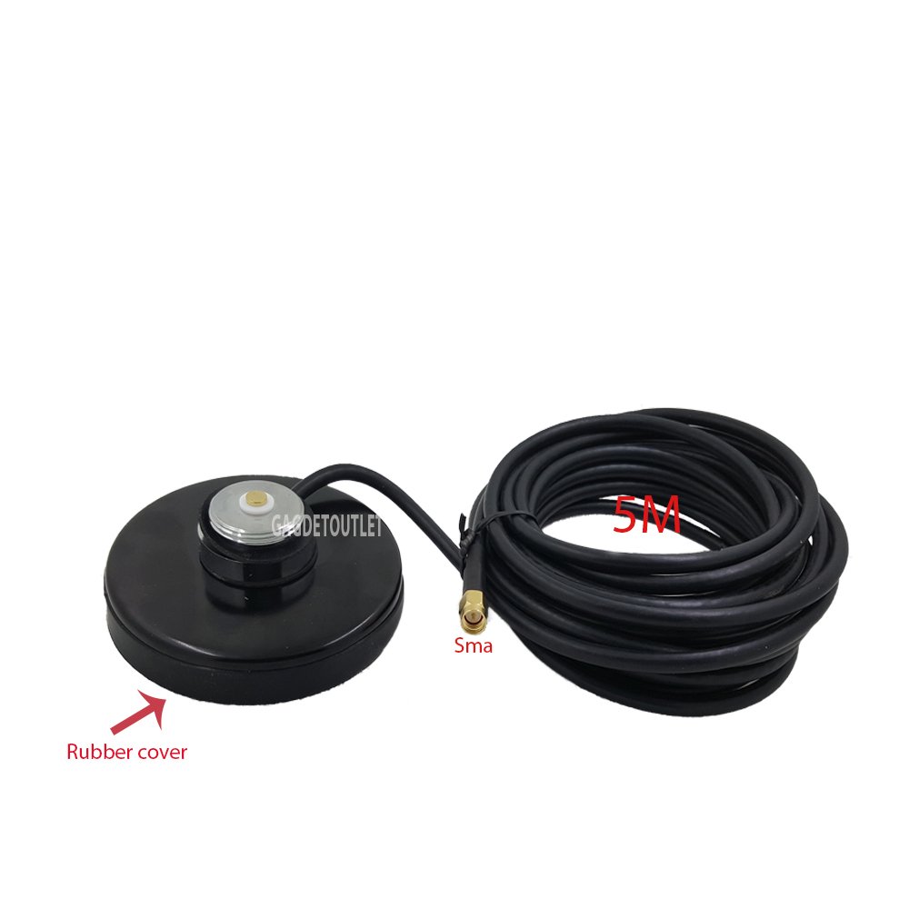 Antenne Flexible Longue Portée 16 Pouces Pour GPS Garmin Alpha, Astro - SMA Mâle, Fréquence 136-174 MHz (Orange)