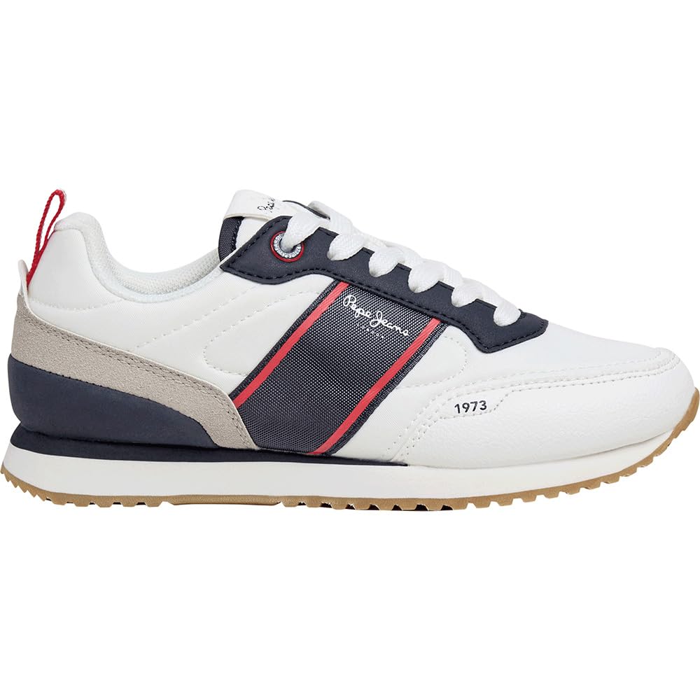 Pepe Jeans Boy's Dublin Sport B Sneak, White (Off White), 2.5