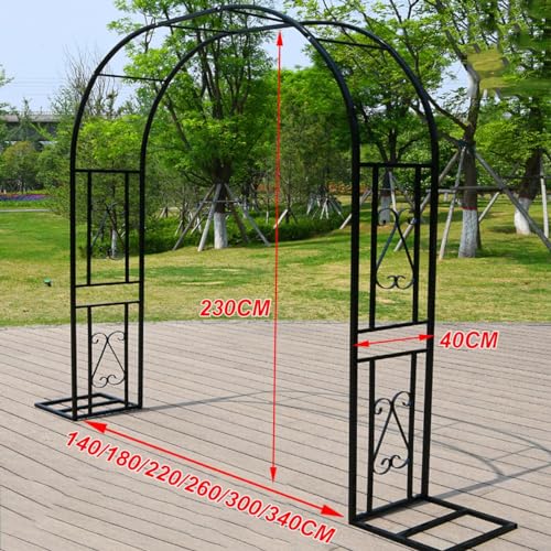 Arco da giardino in metallo resistente antiruggine per piante rampicanti, arco per matrimoni all'aperto, pergolato per decorazione ingresso giardino, per viti e rose