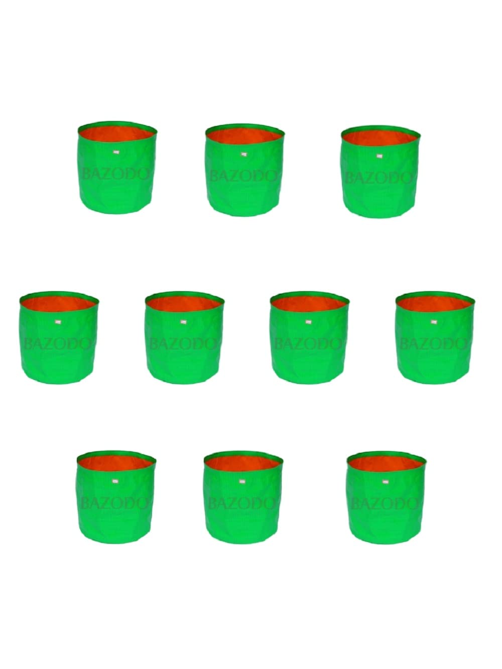 BAZODO HDPE Grow Bag Size 15 x 15 Inch (1.25 x 1.25 feet) - Pack of 10 Suitable for All Bigg Plants