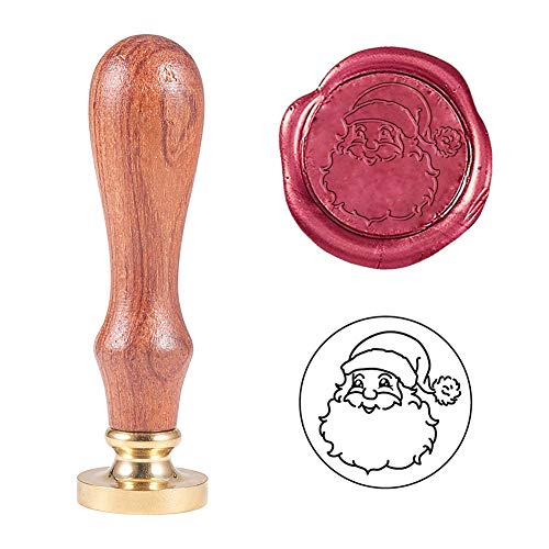 PandaHall Father Christmas Wax Seal Stamp Timbro Sigillo Vintage retrò per abbellimento di Buste, inviti per Feste di Natale, Confezioni di Vino, Confezione Regalo