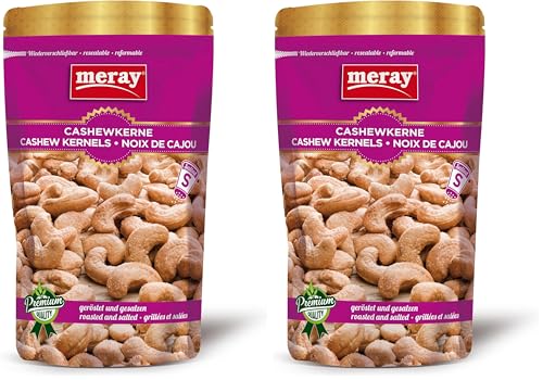 MERAY Anacardos tostados y salados 150g (Paquete de 2)