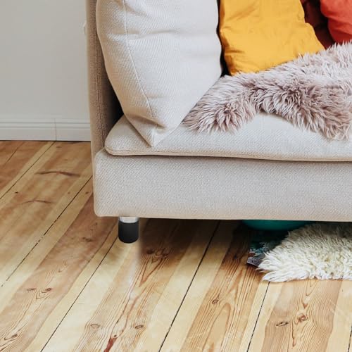 Patas de aleación de aluminio regulables para elevar el sofá y proteger sus muebles 8