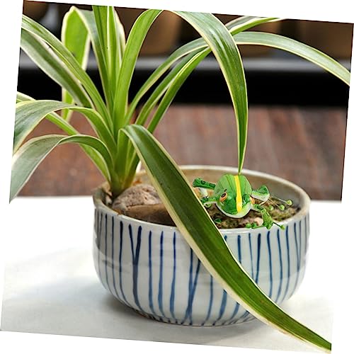 GANAZONO metal poison frog outdoor statues tiny animal figurines miniture decoration Frogs mini Animal Ornament Desktop Animal Figurine lifelike statue cartoon figurine craft figurine Glass - Image 2